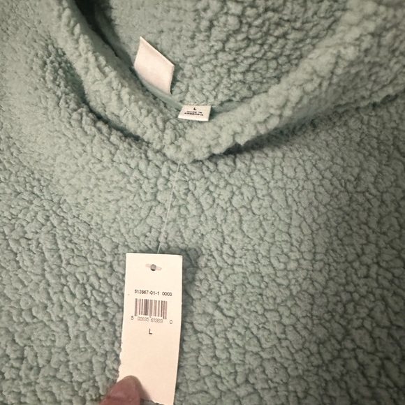 🆕 GAP Mockneck Pullover Sherpa Sweatshirt Size Large - Picture 10 of 13